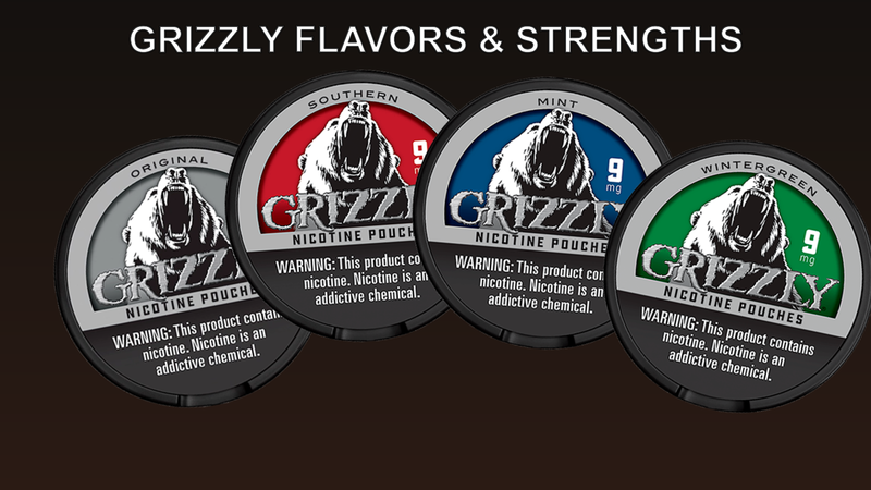 Grizzly Nicotine Pouches Flavors and Strengths