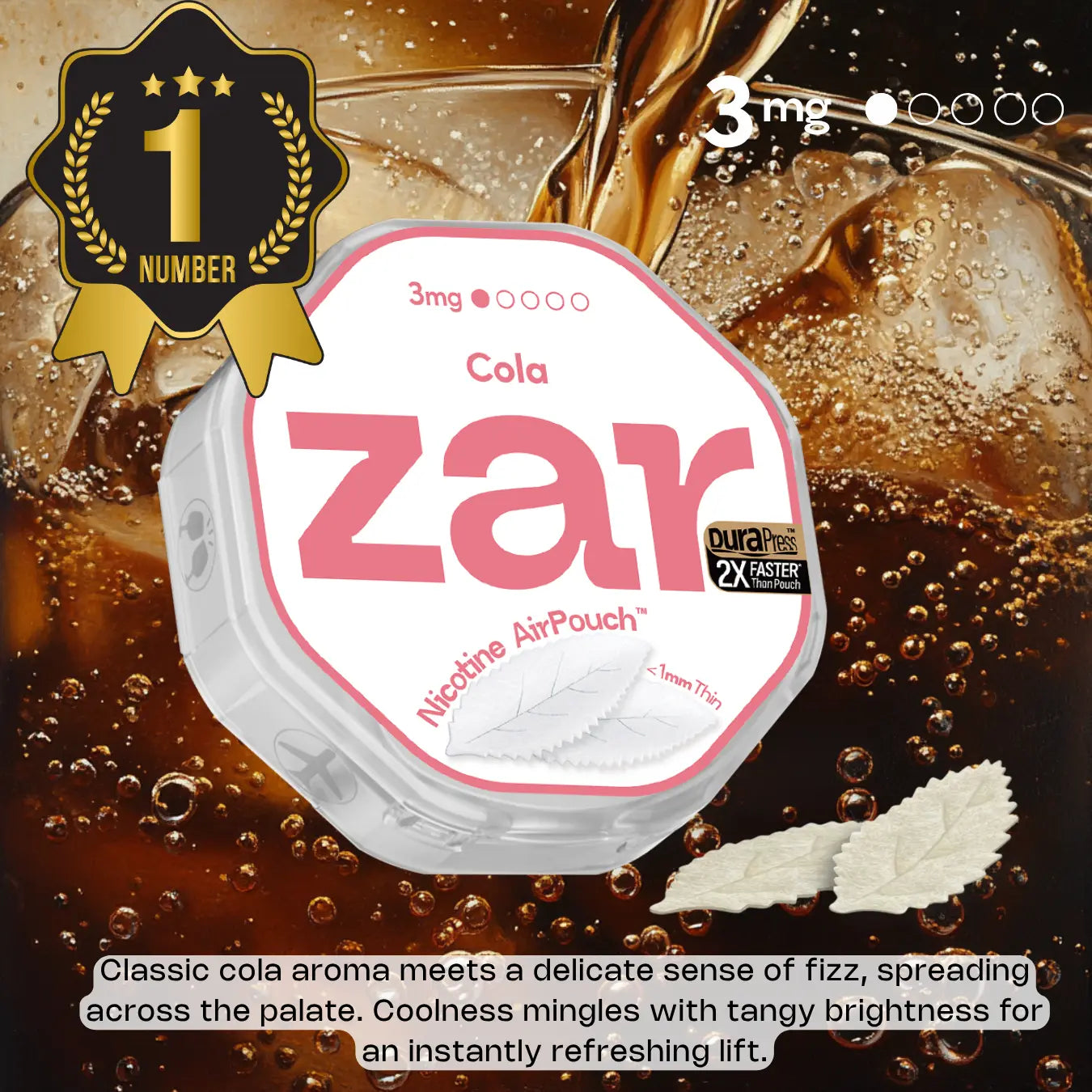 Shop US Oral Product zar AirPouch Cola Flavor Flavour 3mg Nicotine 0.1 mm ultra thin format  🥤