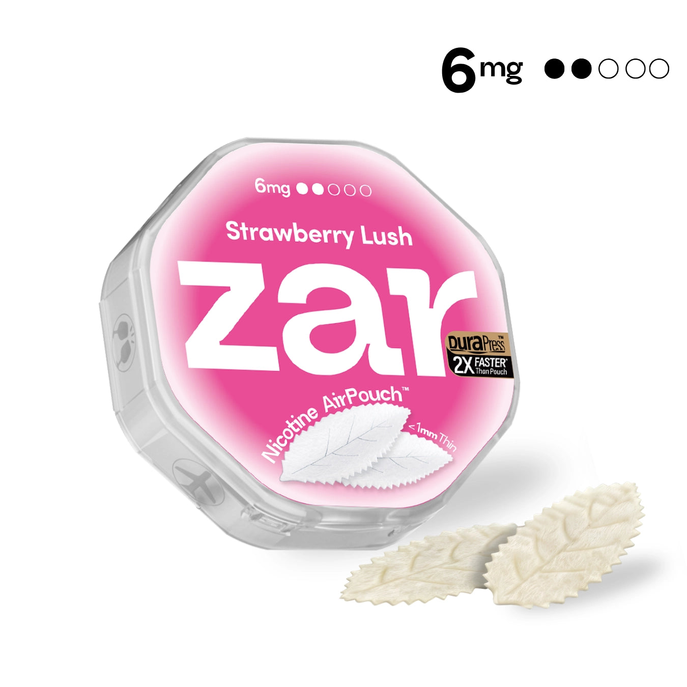 Treat US Juicy nicotine pouches zar AirPouch Strawberry Lush Flavor Flavour 6mg Nicotine Daytime dopamine anchor  🍓