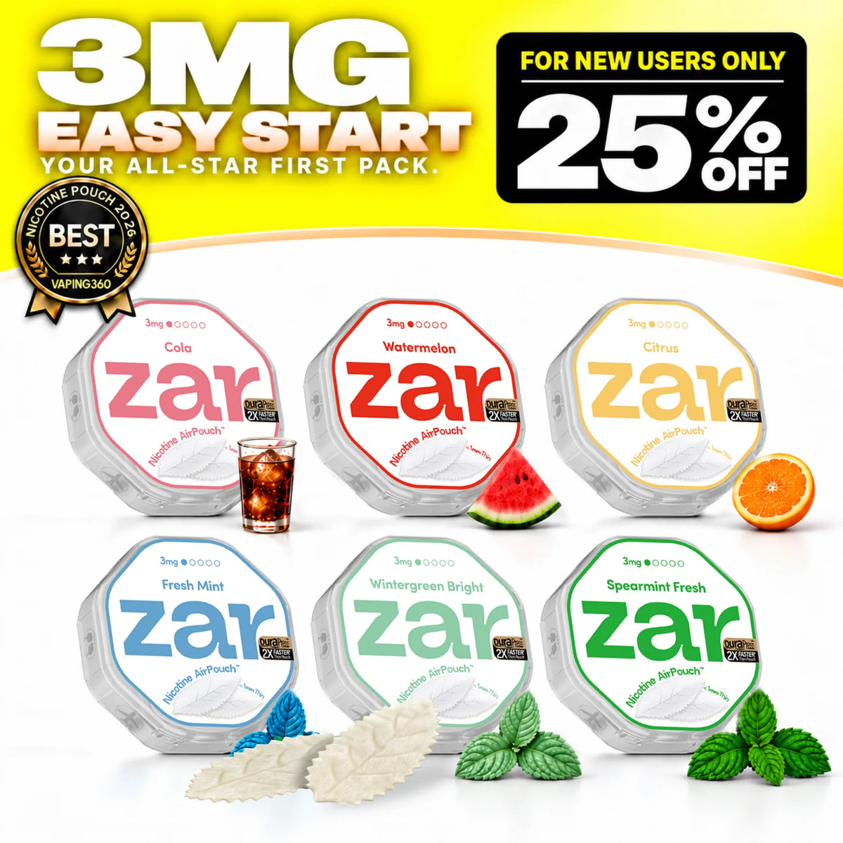 Your First Zar Pack – 3MG | 6 Cans