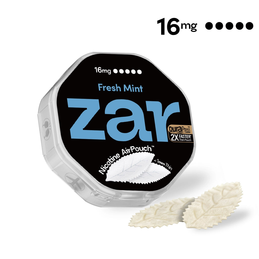 Feel US Thin nicotine pouches zar AirPouch Fresh Mint Flavor Flavour 16mg Nicotine Focus-state tool  🧊