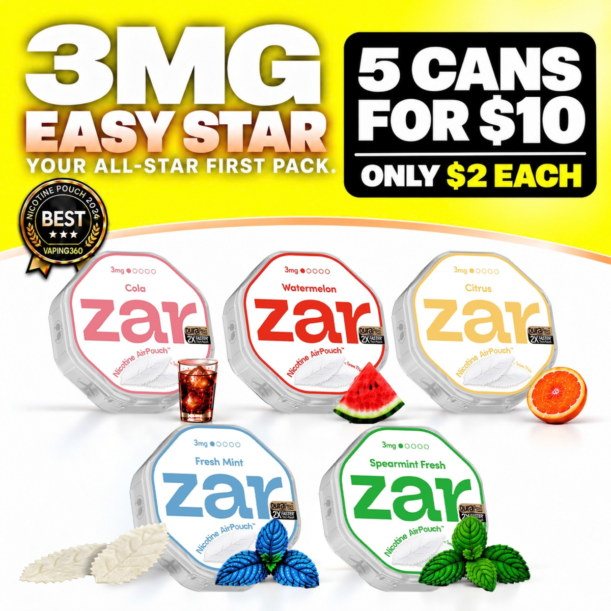 Zar Starter Kit 3MG | 5 Cans (Ultimate)