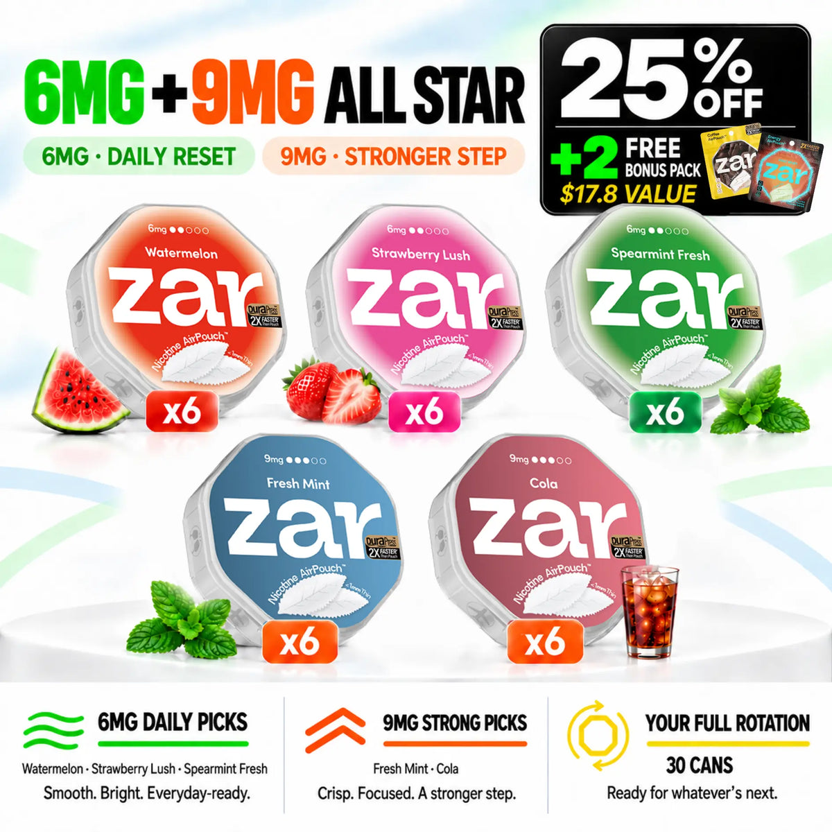 Zar 6&9MG Combo Pack | 30 Cans