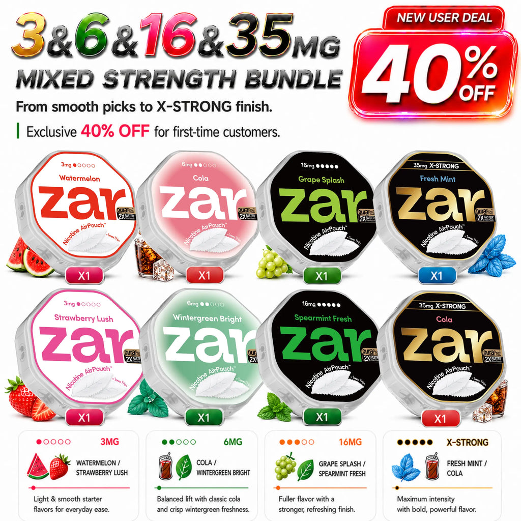 3mg +6mg+16mg+35mg * 8-can pack * 40% OFF *Limited Offer* Nicotine AirPouch