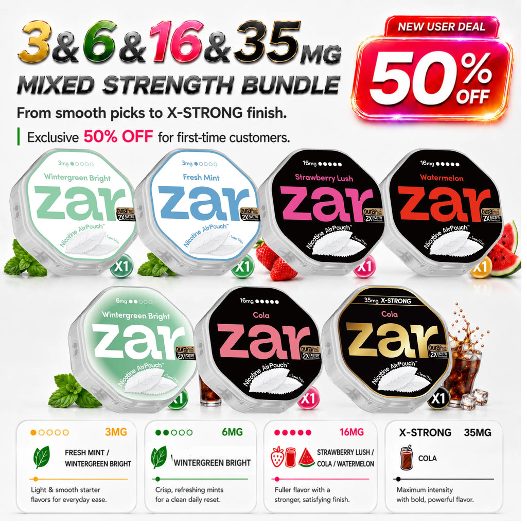 (3mg+6mg+16mg+35mg) *7-can pack* 50% OFF *Limited Offer *Nicotine AirPouch