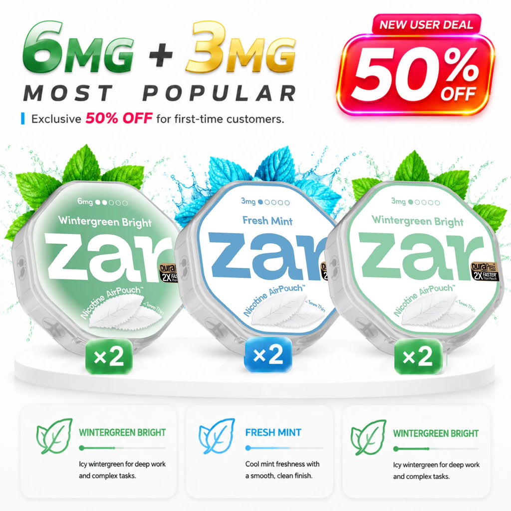 3mg x 4 cans+ 6mg x 2 cans * 50% OFF * Limited Offer *Nicotine AirPouch