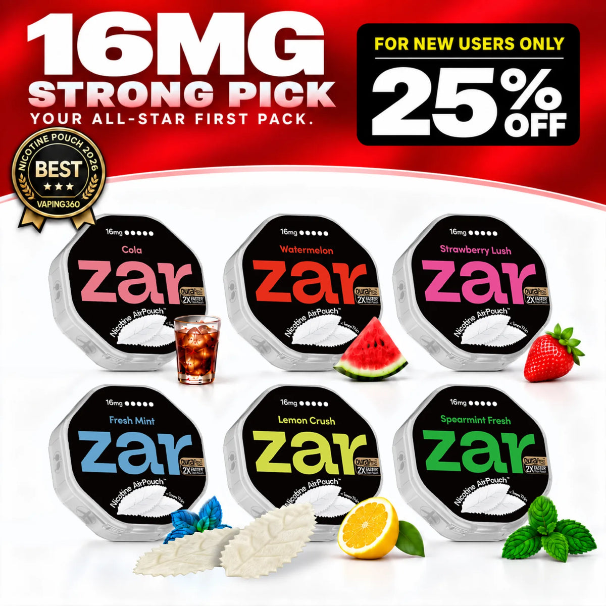 Your First Zar Pack – 16MG | 6 Cans