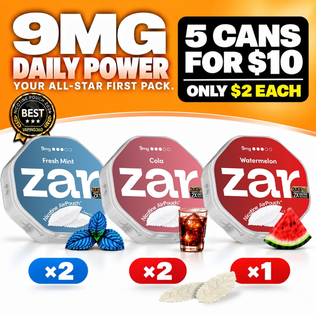 Zar Starter Kit 9MG | 5 Cans (Ultimate)