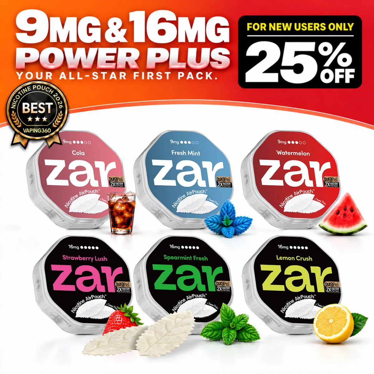 Your First Zar Pack – 9&16MG | 6 Cans