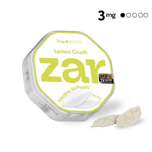 Discover US Slim nicotine pouches zar AirPouch Lemon Crush Flavor Flavour 3mg Nicotine 2X swift-velocity onset  🍋