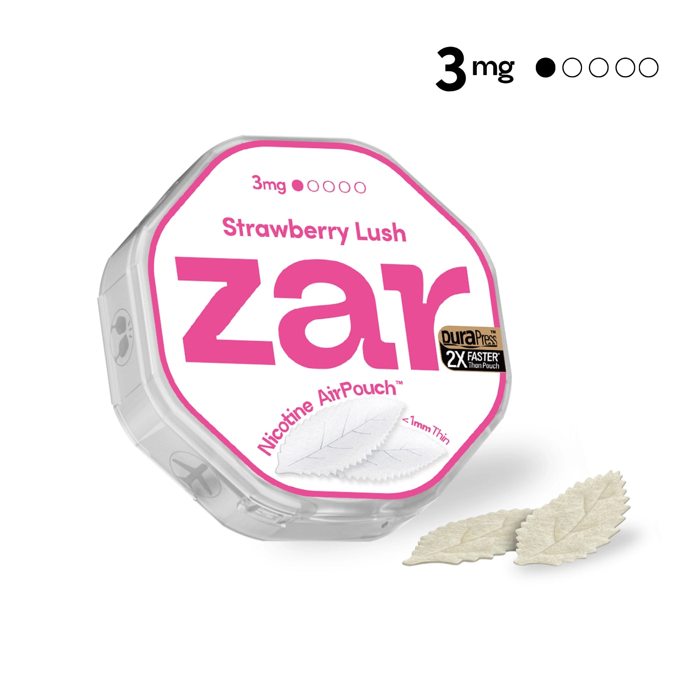 Begin US Lip nicotine pouches zar AirPouch Strawberry Lush Flavor Flavour 3mg Nicotine 2X swift-sync activation  🍓