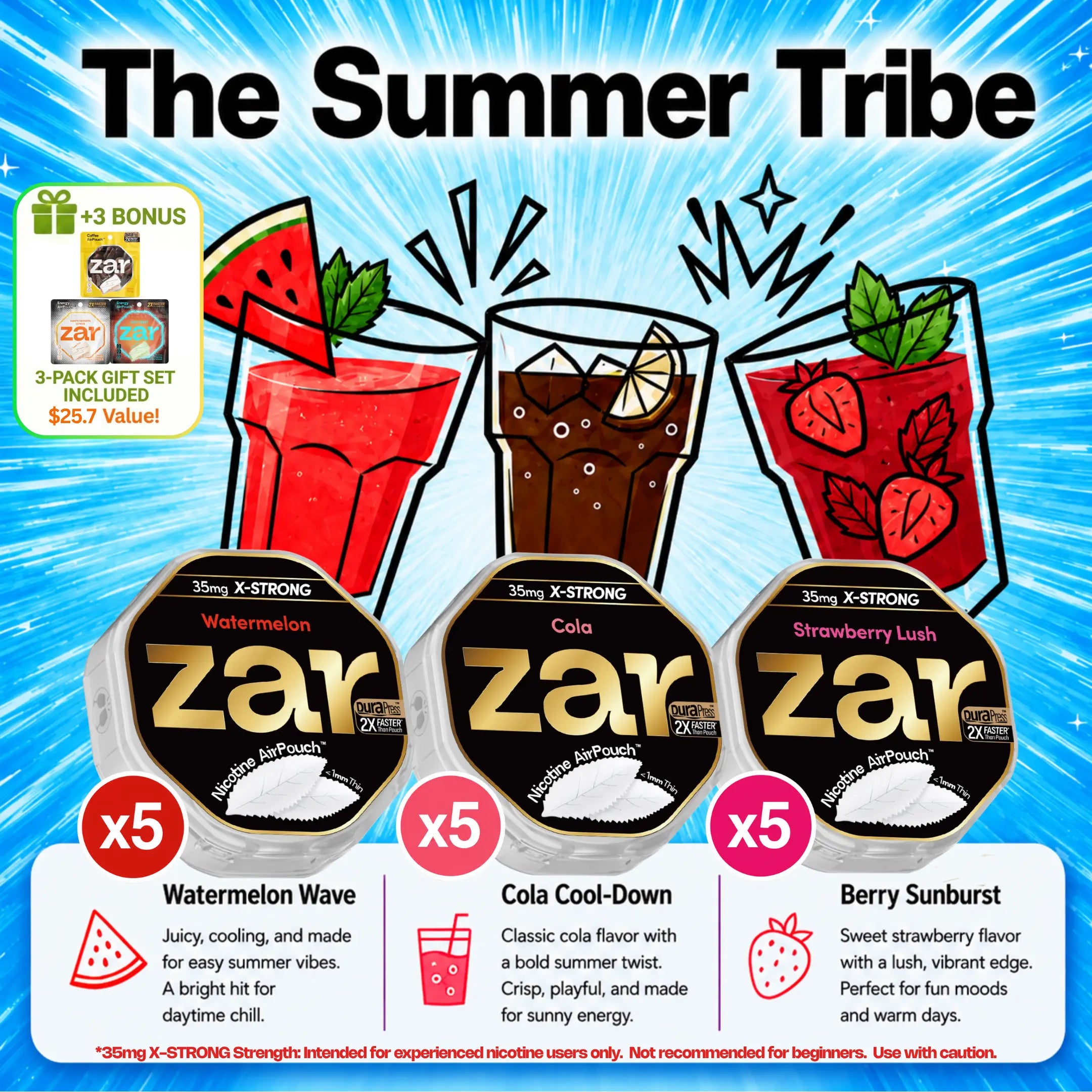 35mg x 15 cans * $3.9/can * The Summer Tribe