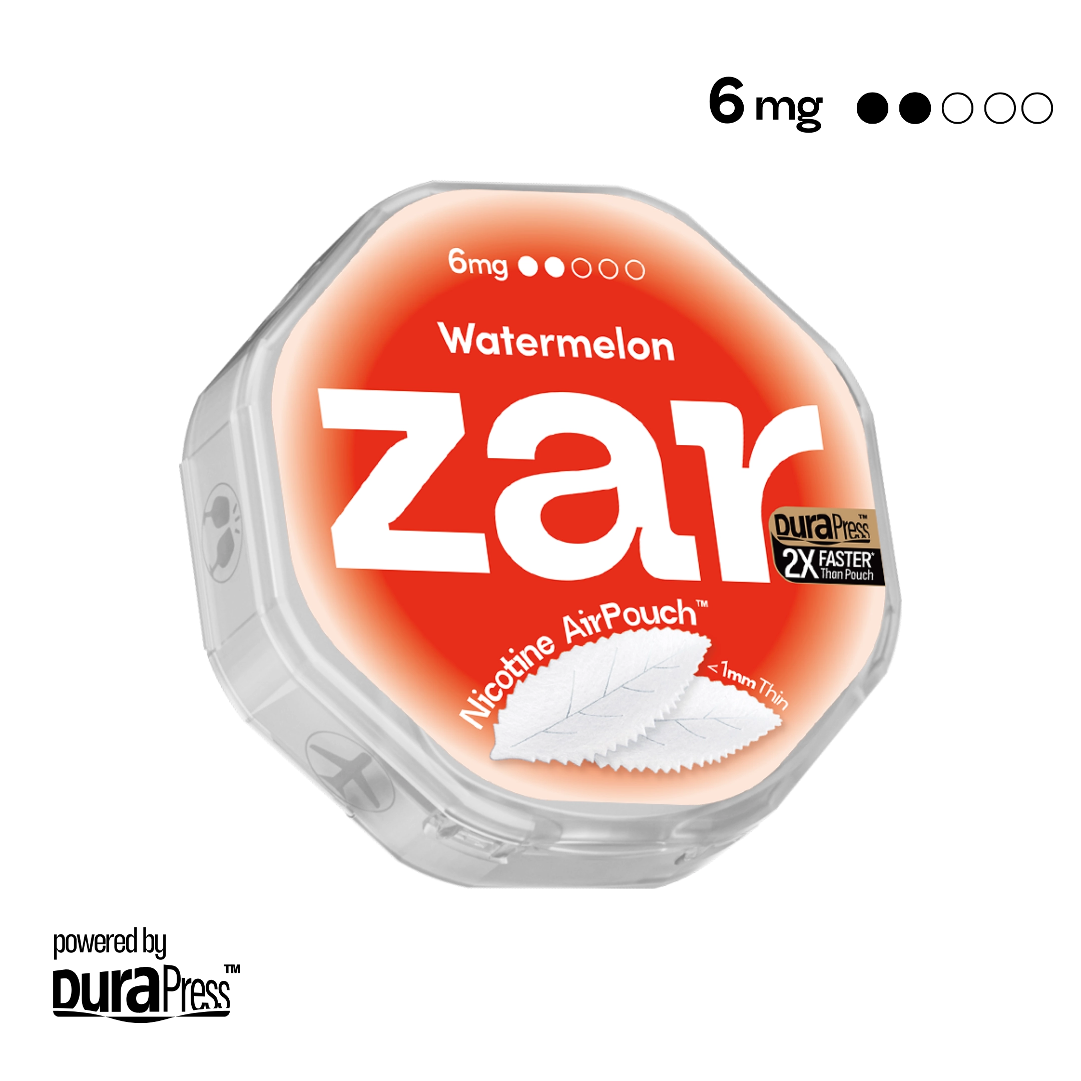 US Experience zar Oral Nicotine AirPouch Watermelon Flavor Fruit Flavour 6mg nicotine strengths 20 pcs per can Price USD 4.9 10% discount sitewide Pure nicotine derived from organic sources zar pouches nicotine strip snus nicotine pouch dosh pouch