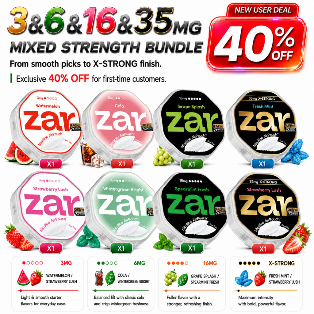 3mg +6mg+16mg+35mg * 8-can pack * 40% OFF *Limited Offer* Nicotine AirPouch