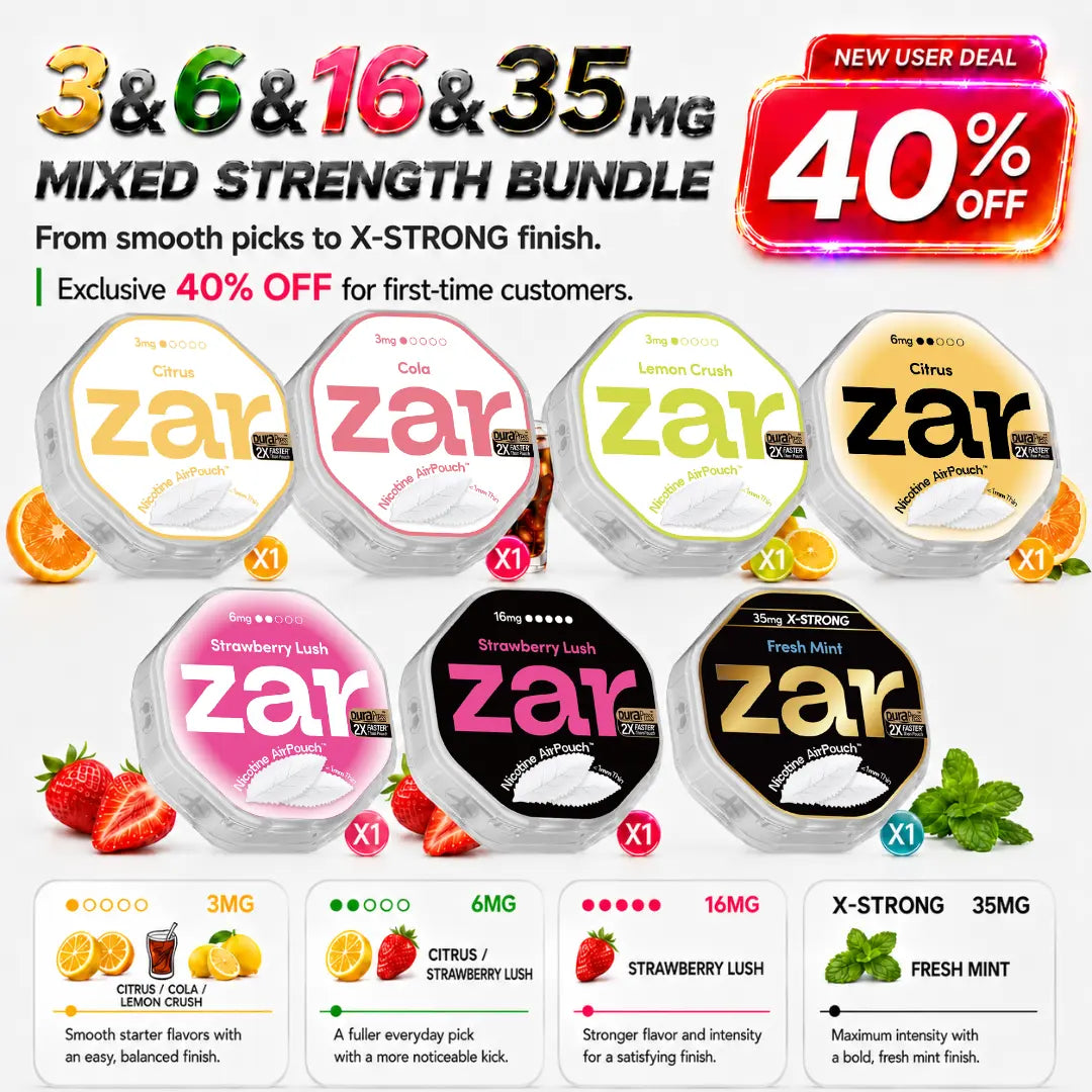 3mg +6mg+16mg+35mg * 7-can pack * 40% OFF *Limited Offer* Nicotine AirPouch