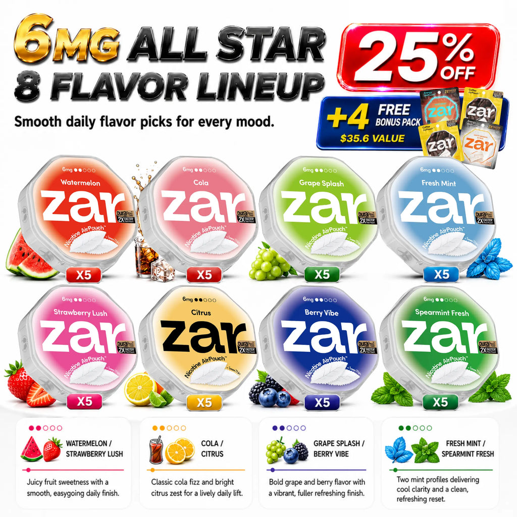 6mg x 40 cans * 25% OFF * Free Caffeine & Energy AirPouch * Free Shipping