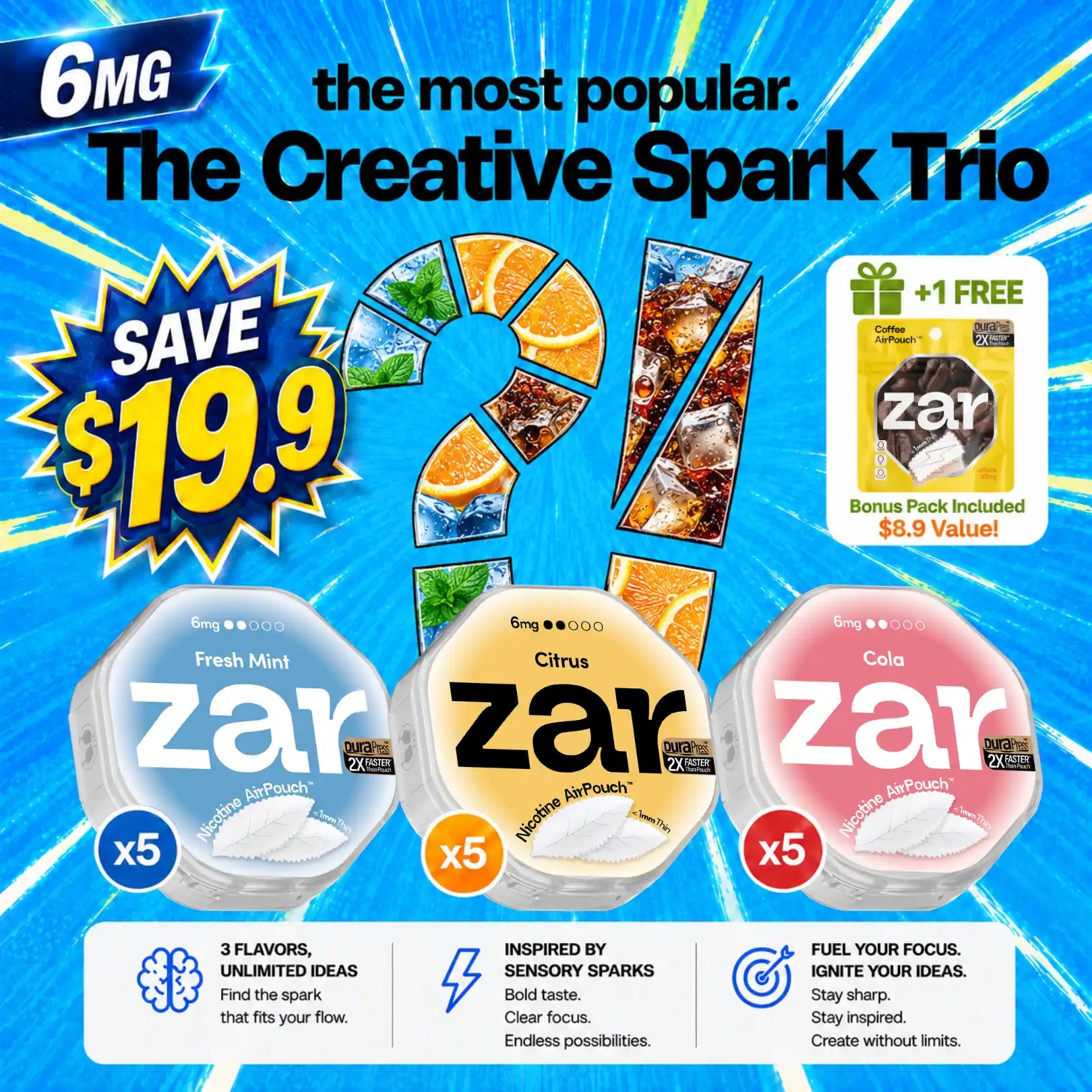 Zar 6MG Discovery Pack | 15 Cans