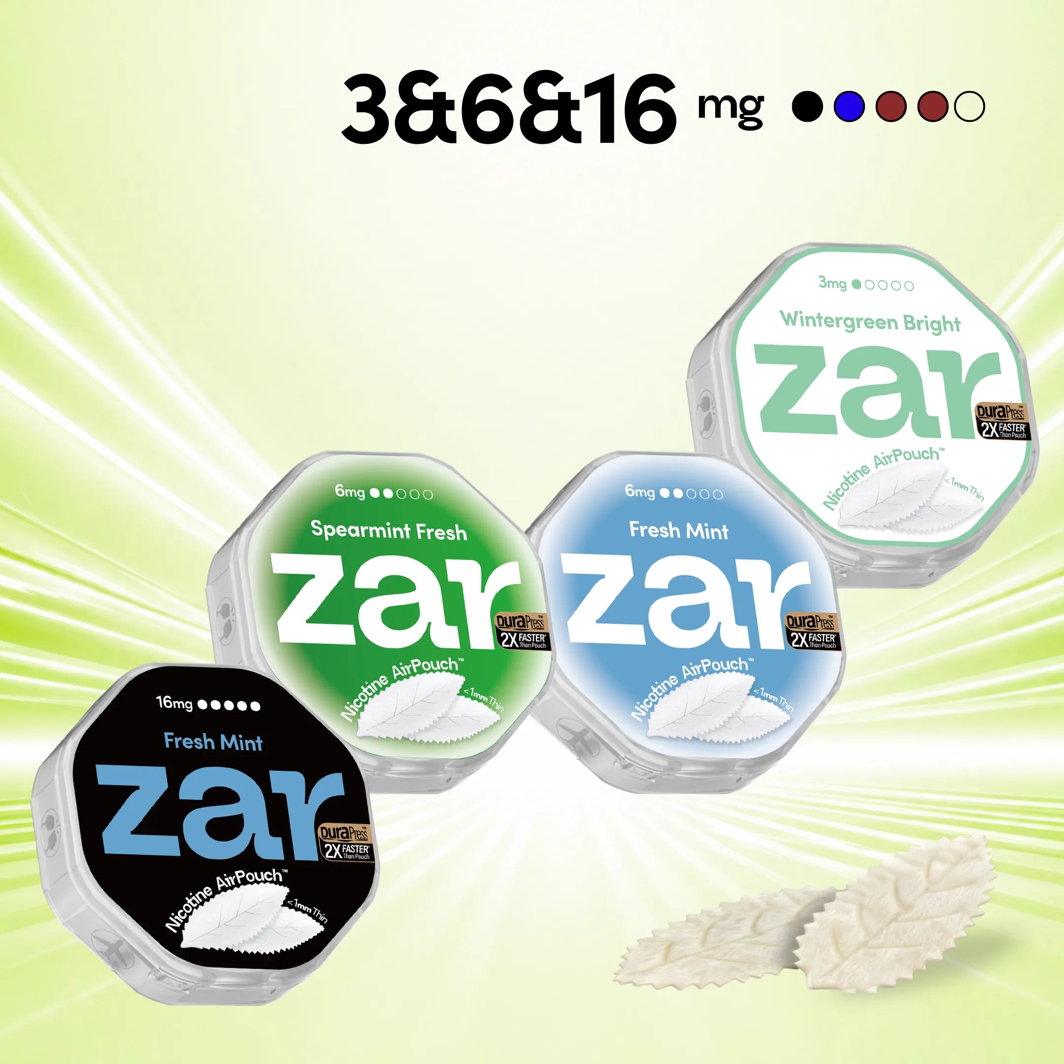 3MG+6MG+16MG Mint Sampler Nicotine AirPouch