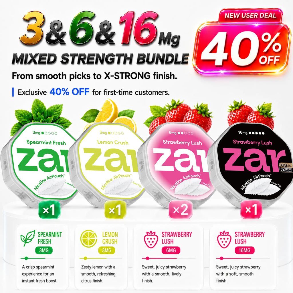 3mg +6mg+16mg * 5-can pack * 40% OFF *Limited Offer* Nicotine AirPouch