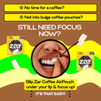Experience US Nicotine-free, caffeine pouches zar coffee airPouch Coffee Flavor Flavour 50mg Caffeine Coffee Alternative🥤