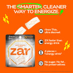 Experience US Caffeine-free, Nicotine-free zar Energy AirPouch  20 energy pouches smarter and cleaner way to energize  🥤