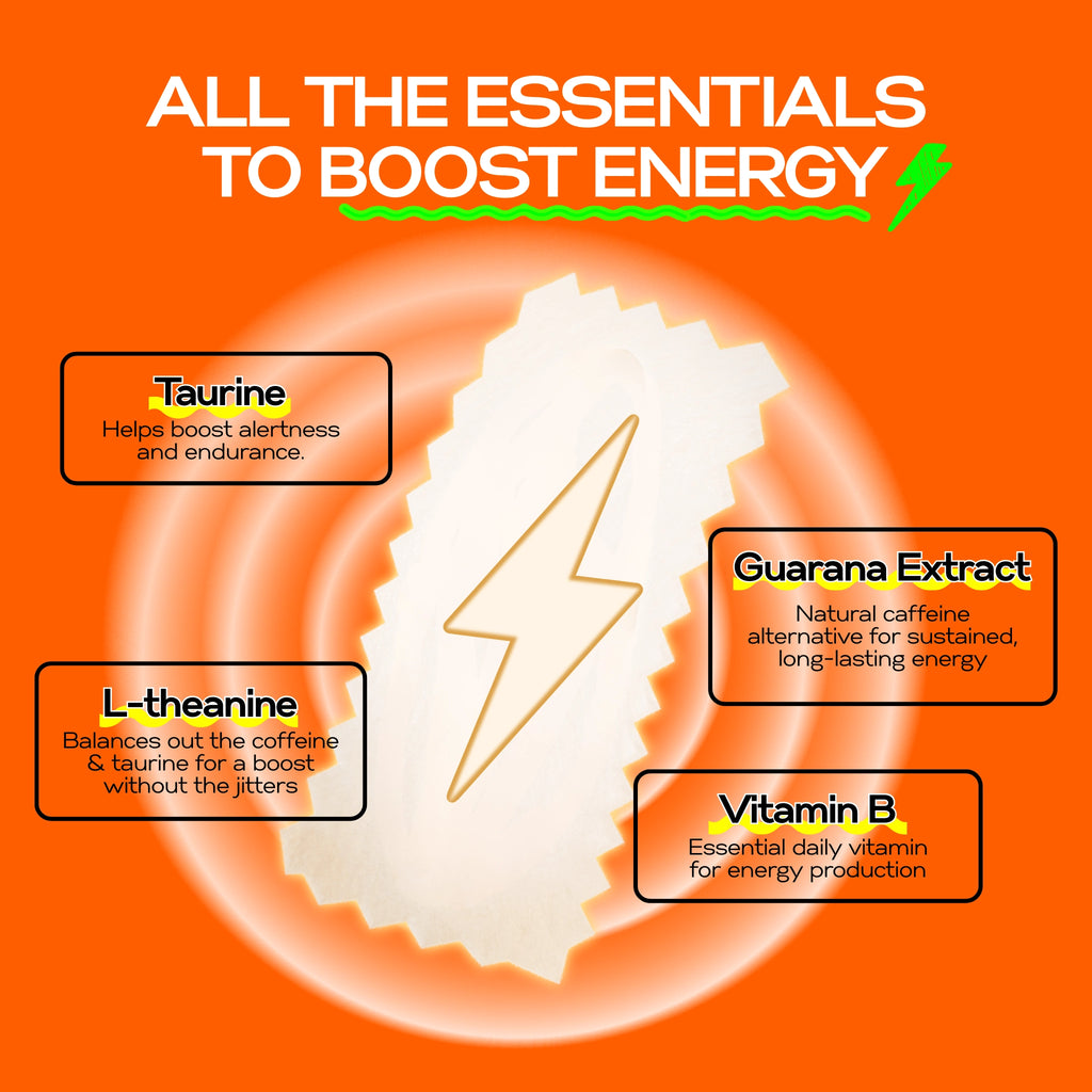 Experience US Caffeine-free, Nicotine-free zar Energy AirPouch 20 energy pouches Clean Energy Formula 🥤