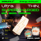 Experience US Caffeine-free, Nicotine-free zar Energy AirPouch  20 energy pouches 2X Faster Activation🥤