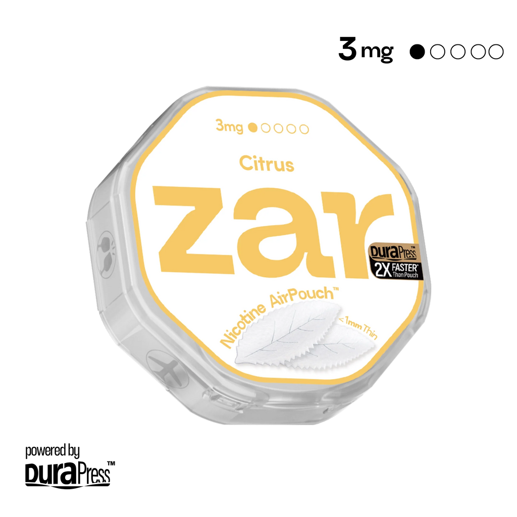 Enjoy US Oral Nicotine Pouches zar AirPouch Citrus Flavor Flavour 3mg Nicotine Sharp refreshing lift  🍊
