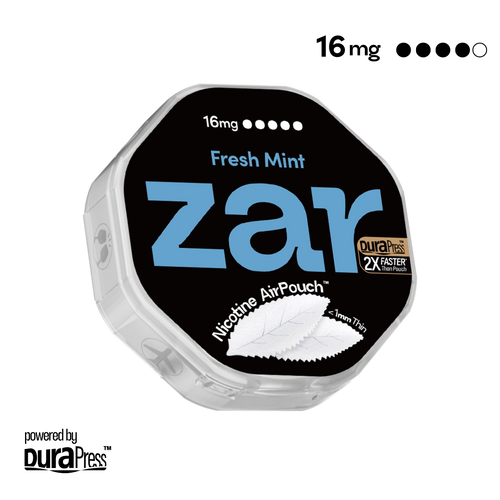 US Shop zar Oral Nicotine AirPouch Fresh Mint  Flavor Mint Flavour 16mg nicotine strengths 20 pcs per can Price USD 4.9 multi-buy up to 30% discount off no wired aftertastes zar pouches nicotine strip snus nicotine pouch dosh pouch