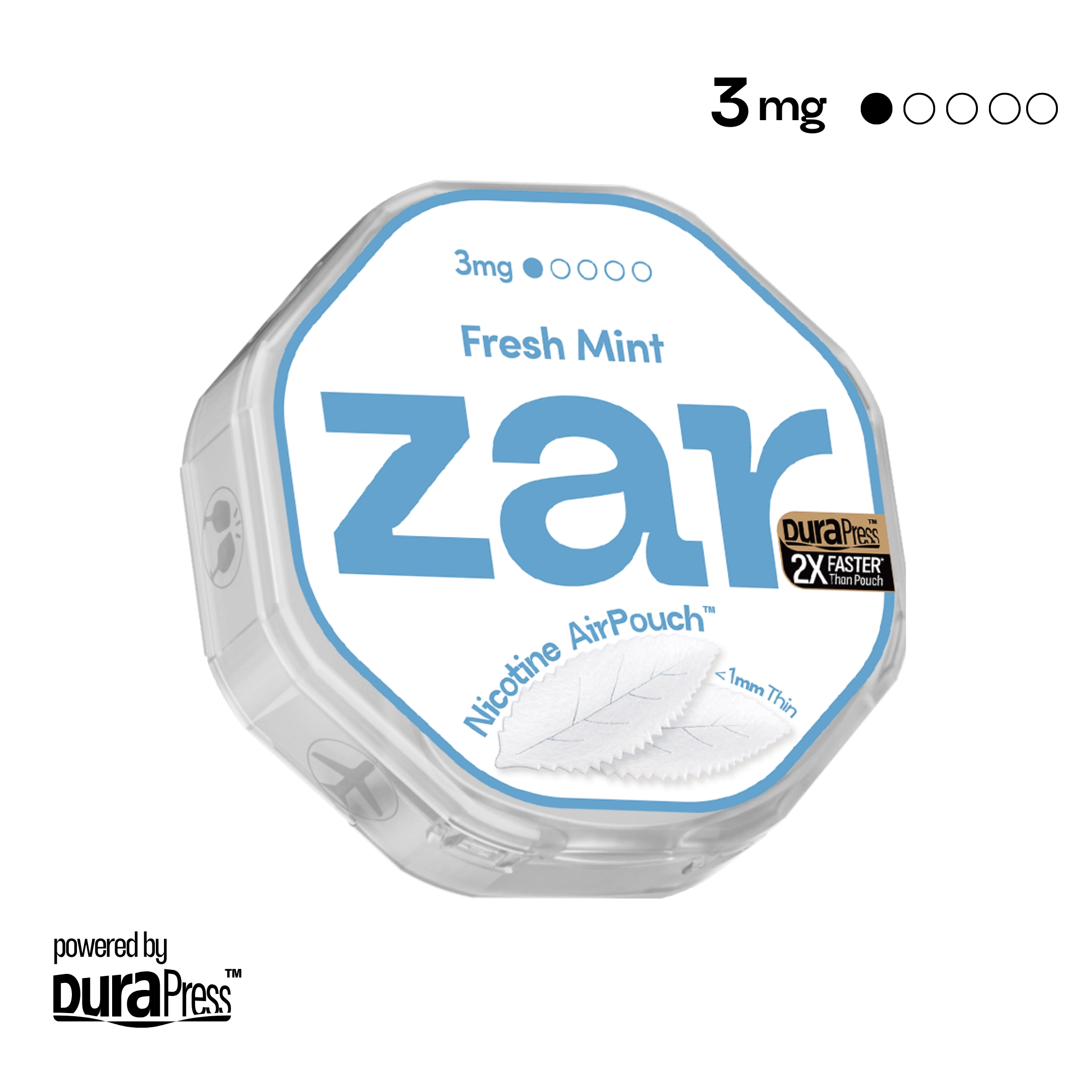 US Purchase zar Oral Nicotine AirPouch Fresh Mint  Flavor Mint Flavour 3mg nicotine levels 20 pcs per can Price USD 4.9 10% discount sitewide nicotine level options zar pouches nicotine strip snus nicotine pouch dosh pouch
