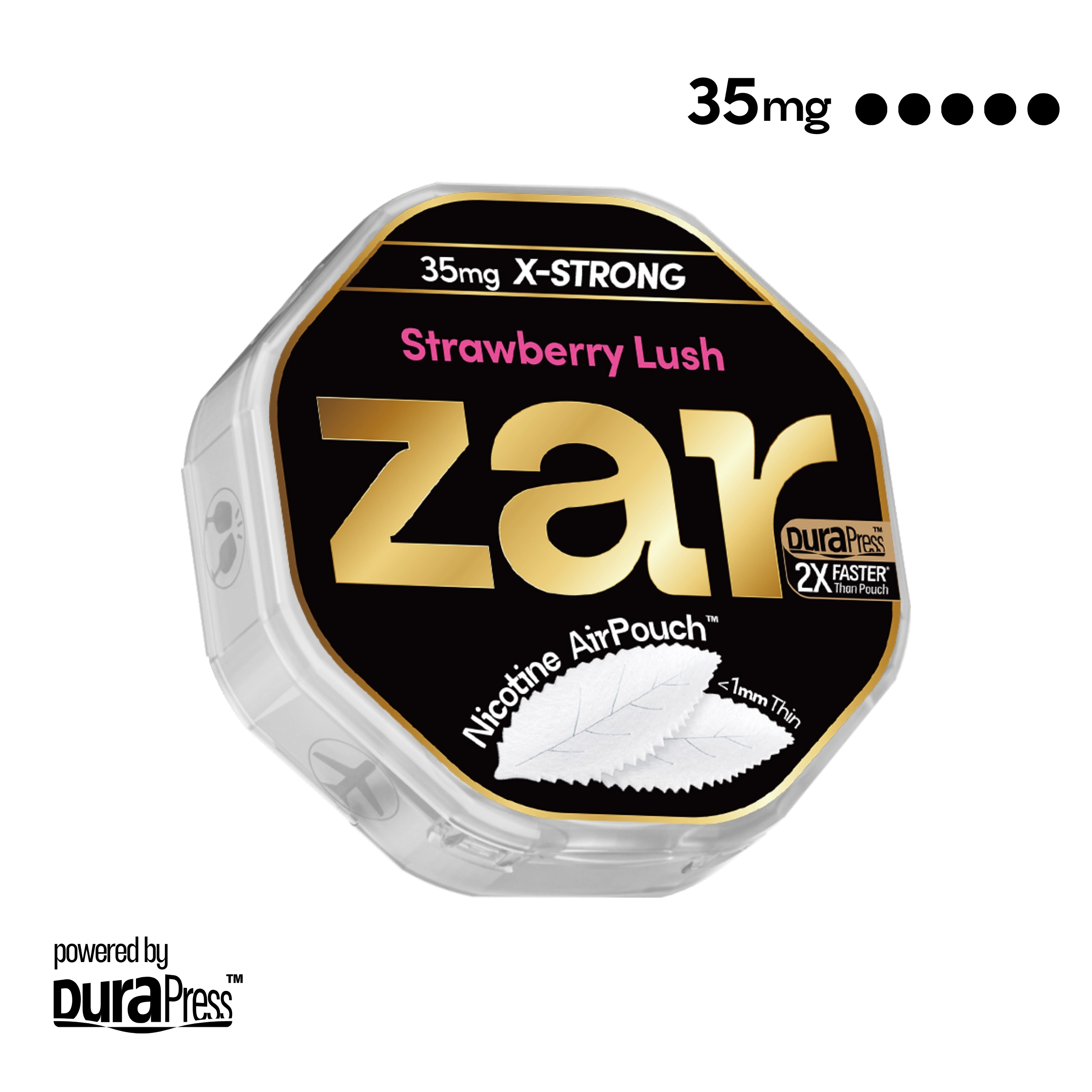 US Buy zar Oral Nicotine AirPouch Strawberry Lush Flavor Fruit Flavour 35mg nicotine strengths 20 pcs per can Price USD 4.9 10% discount sitewide nicotine level options zar pouches nicotine strip snus nicotine pouch dosh pouch