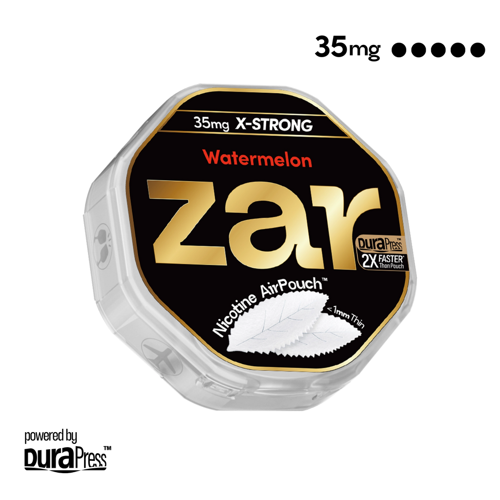 US Shop zar Oral Nicotine AirPouch Watermelon Flavor Fruit Flavour 35mg nicotine levels 20 pcs per can Price USD 4.9 10% discount sitewide Authentic flavors zar pouches nicotine strip snus nicotine pouch dosh pouch