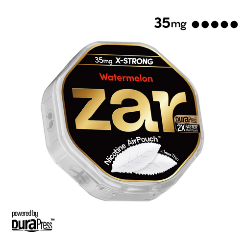 US Shop zar Oral Nicotine AirPouch Watermelon Flavor Fruit Flavour 35mg nicotine levels 20 pcs per can Price USD 4.9 10% discount sitewide Authentic flavors zar pouches nicotine strip snus nicotine pouch dosh pouch