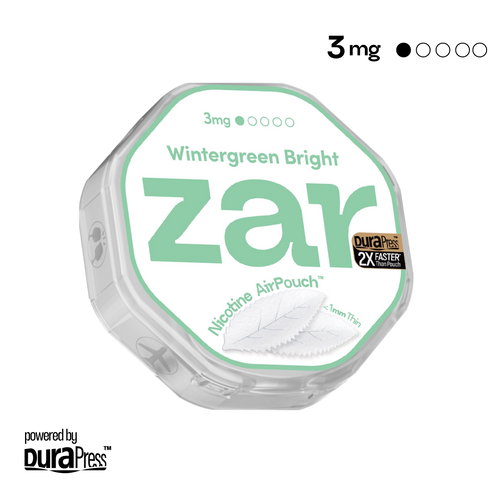 US Buy zar Oral Nicotine AirPouch Wintergreen Bright Flavor Mint Flavour 3mg nicotine levels 20 pcs per can Price USD 4.9 10% discount sitewide Pure nicotine derived from organic sources zar pouches nicotine strip snus nicotine pouch dosh pouch